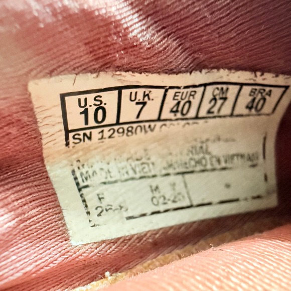 Skechers Womens Size 10 Wide Fit Memory Foam Taupe Pink Slip On Sneakers - Picture 9 of 9